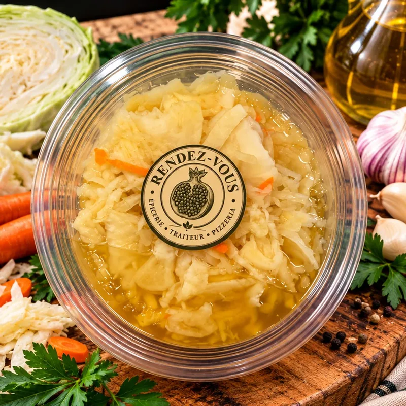 Chou mariné russe, chou mariné et carottes assaisonnées